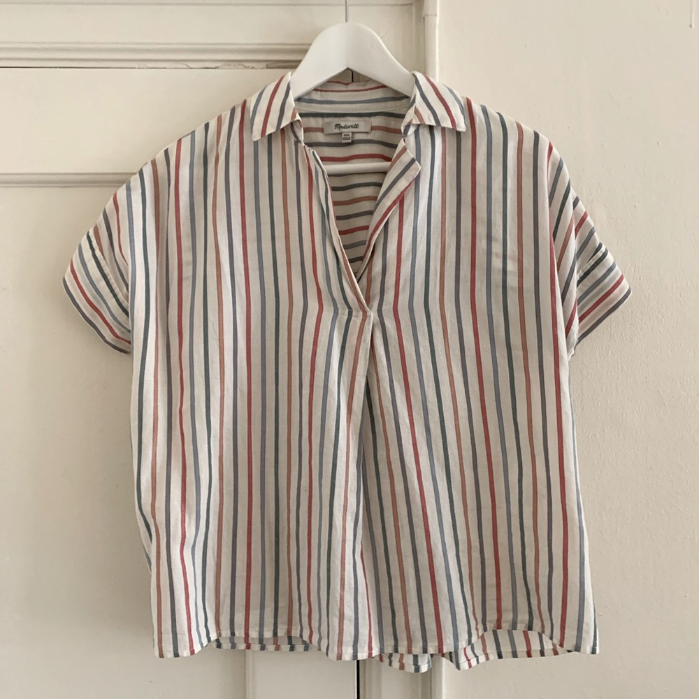 Madewell Striped Popover Shirt XXS